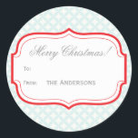 Vintage Label Red Tag Christmas Gift Sticker<br><div class="desc">Vintage Label Red Tag Christmas Gift Sticker</div>