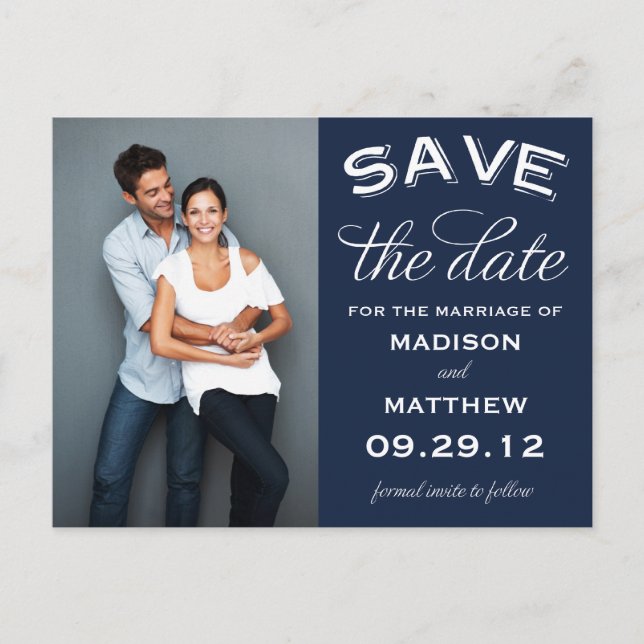 VINTAGE LABEL | SAVE THE DATE ANNOUNCEMENT (Front)