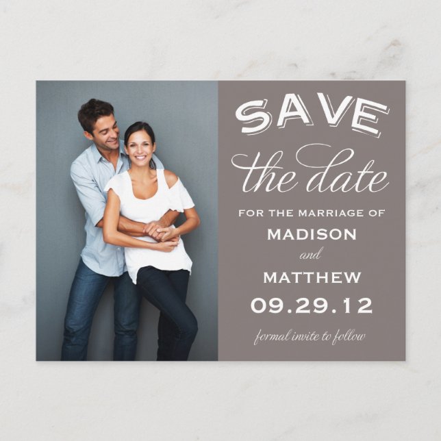 VINTAGE LABEL | SAVE THE DATE ANNOUNCEMENT (Front)