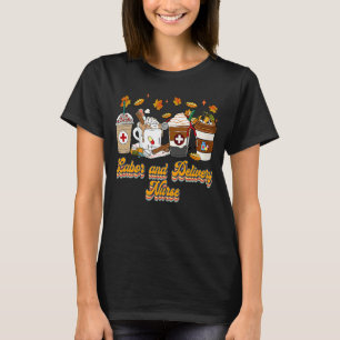 Vintage Labour and Delivery Nurse Fall Autumn Coff T-Shirt