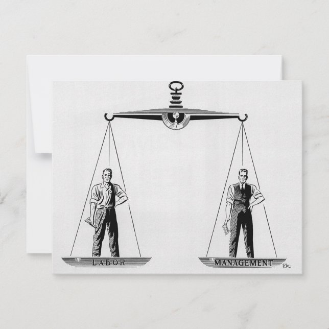 Vintage Labour vs Management, Scales of Justice (Front)