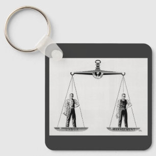 Vintage Labour vs Management, Scales of Justice Key Ring