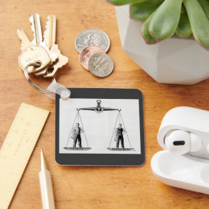 Vintage Labour vs Management, Scales of Justice Key Ring