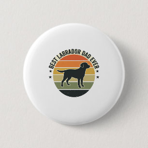 Vintage Labrador Dad Sunset Dog Vector Shirt_1 6 Cm Round Badge