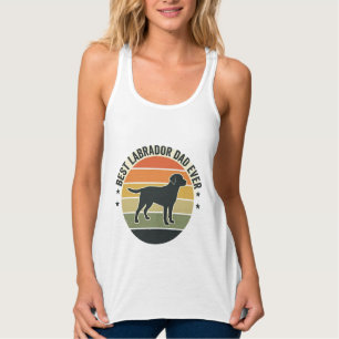 Vintage Labrador Dad Sunset Dog Vector Shirt_1 Singlet