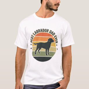Vintage Labrador Dad Sunset Dog Vector Shirt_1 T-Shirt