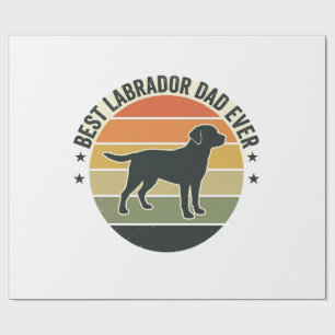 Vintage Labrador Dad Sunset Dog Vector Shirt_1 Wrapping Paper
