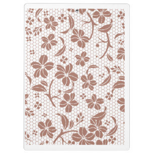 "Vintage Lace" Aesthetic Floral Hardcover Spiral  Clipboard