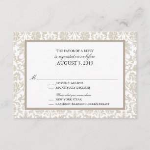 Vintage Lace Affair  RSVP Card