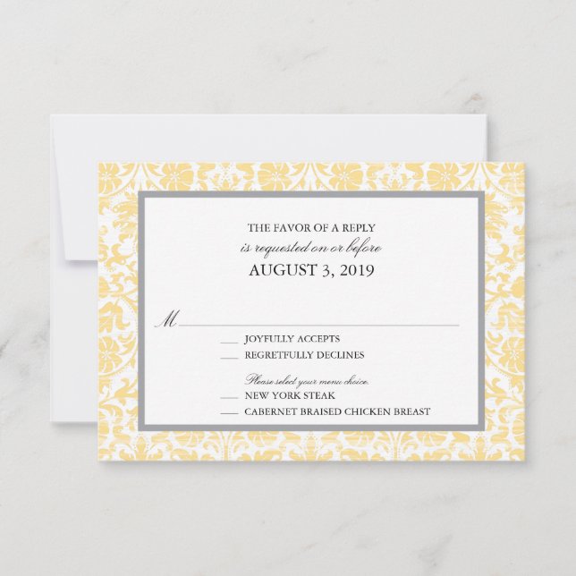 Vintage Lace Affair  RSVP Card (Front)