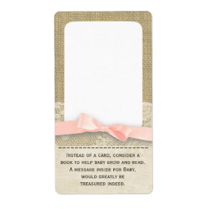 Vintage Lace and Bow Baby Book Tags