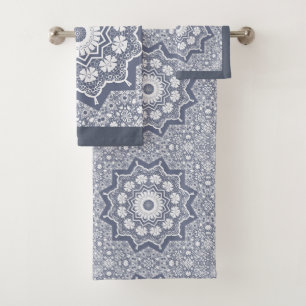 Vintage lace bath towel set