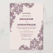 Vintage Lace Blush Pink & Mauve Rustic Wedding