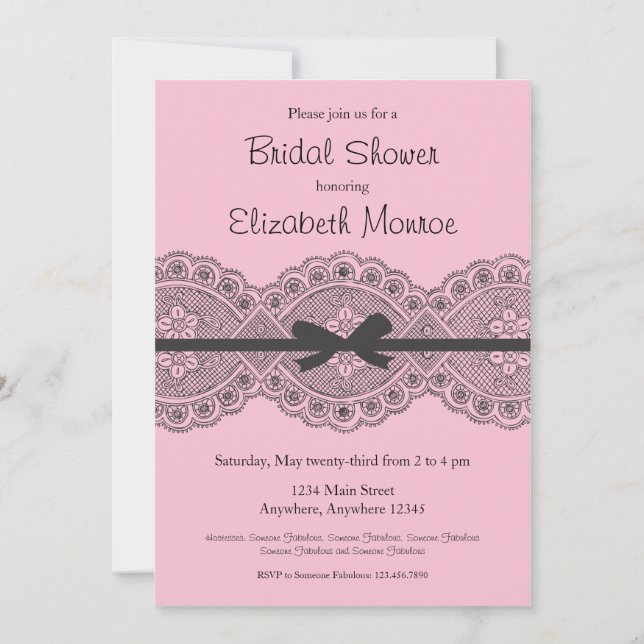 "Vintage Lace" Bridal Shower Invitation (Front)