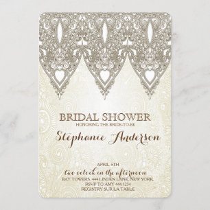Vintage Lace Bridal Shower Invitations