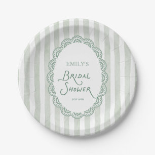 Vintage Lace Bridal Shower Paper Plate