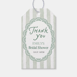Vintage Lace Bridal Shower Thank You  Gift Tags