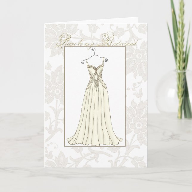 vintage lace bridesmaid card (Front)