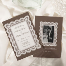Vintage Lace Brown Wedding