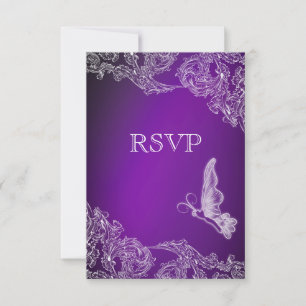 VINTAGE LACE & BUTTERFLIES PURPLE OMBRÉ RSVP
