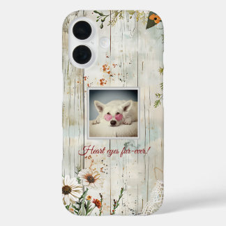 Vintage Lace & Daisies & Photo Rustic iPhone case 
