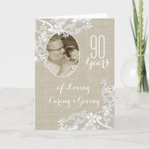 Vintage Lace Design with Photo Card