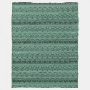 Vintage lace green openwork for decoration  fleece blanket