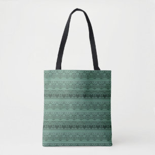 Vintage lace green openwork for decoration  tote bag