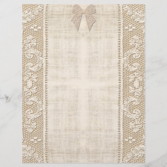 Vintage Lace Letterhead (Front)
