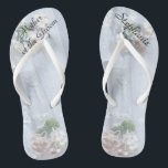 Vintage Lace Mother of Groom Wedding Flip Flops<br><div class="desc">This Vintage Lace design personalised, comfortable Mother of the Groom Flip Flops are a simple, elegant, and chic gift for members of the Bridal Party - Bride, Bridesmaid, Maid of Honour ... They will add to the festivities of your wedding day, Bachelorette Party, or other celebration. Easy to customise name...</div>