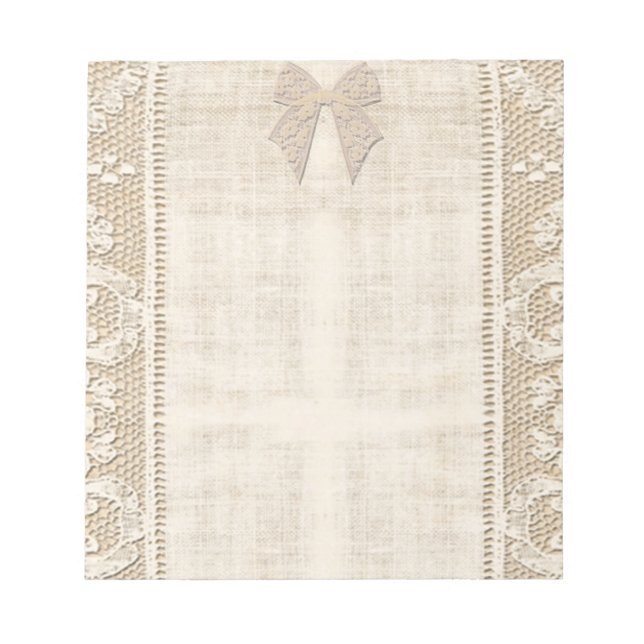 Vintage Lace Notepad (Front)