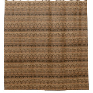 Vintage lace openwork brown beige for decoration shower curtain