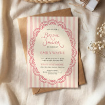  Vintage Lace Pink Bridal Shower 
