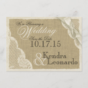 Vintage Lace Save the Date