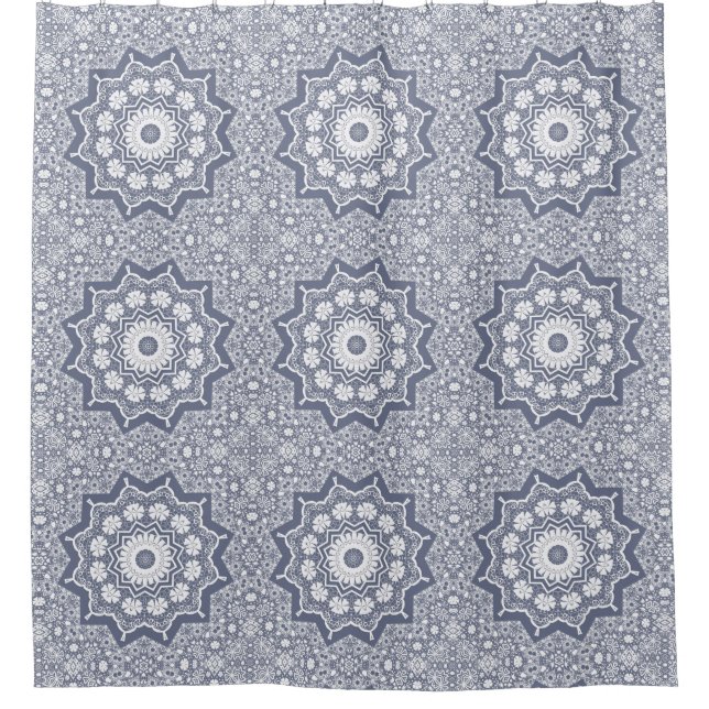 Vintage lace shower curtain (Front)