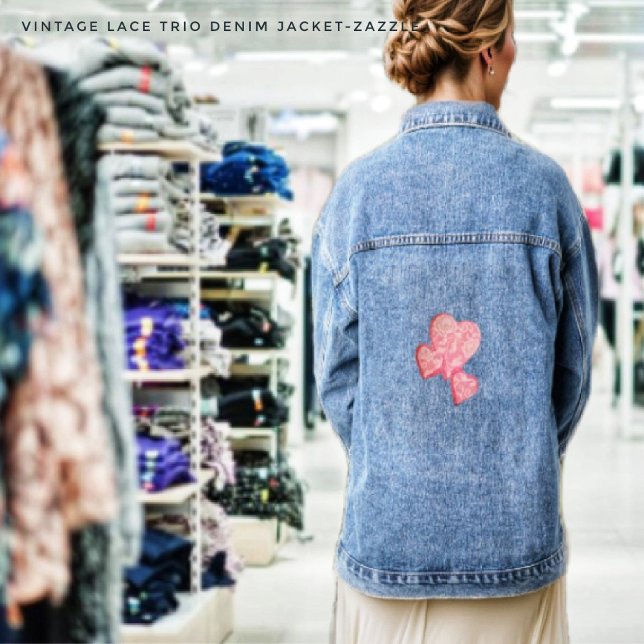 Vintage Lace Trio Denim Jacket (Creator Uploaded)