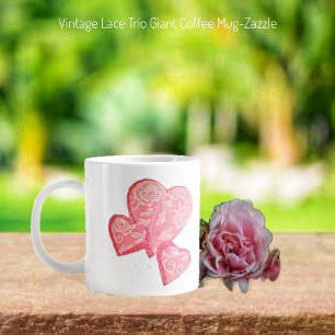 Vintage Lace Trio Large Coffee Mug