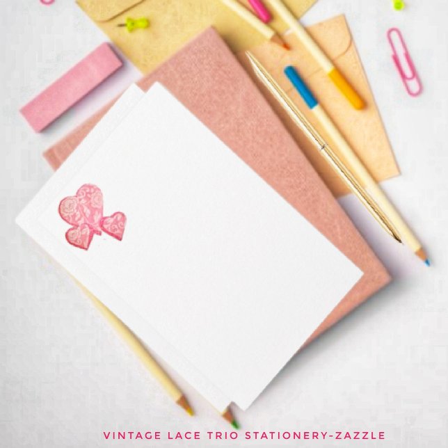 Vintage Lace Trio Stationery (Creator Uploaded)