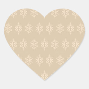 Vintage Lace Wedding Heart Stickers