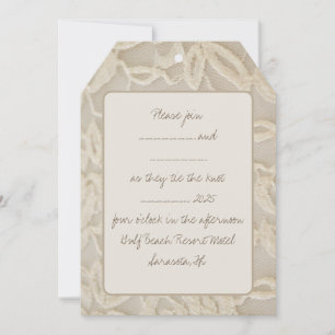 Vintage Lace Wedding Invitation