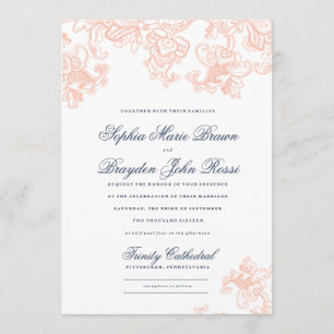 Vintage Lace Wedding Invitation - Spring Lace