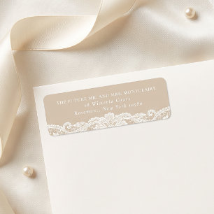Vintage Lace Wedding Return Address