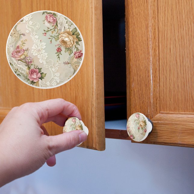 Vintage Laces and Roses Ceramic Knob (Creator Uploaded)