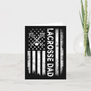 Vintage Lacrosse Dad Usa Flag Retro Fathers Day Da Card
