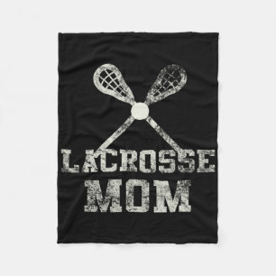 Vintage Lacrosse Mum  Fleece Blanket