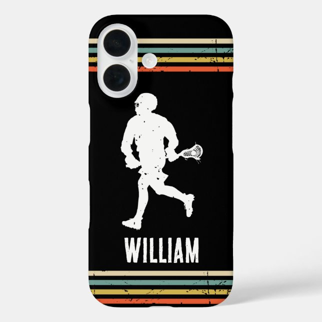 Vintage  Lacrosse Personalised  Case-Mate iPhone Case (Back)