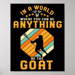 Vintage Lacrosse Retro Lax Rat Gift Lacrosse Playe Poster