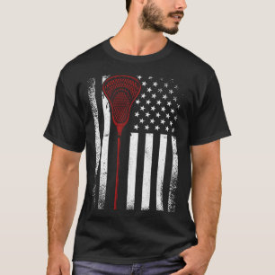 Vintage Lacrosse Sports Biggest Fan Family USA Ame T-Shirt
