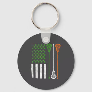 Vintage Lacrosse St. Patrick's Day Irish American  Key Ring
