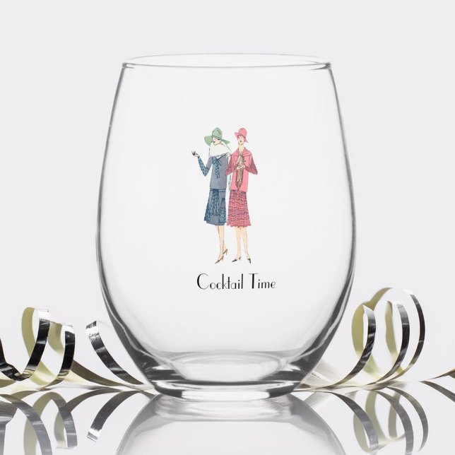 Vintage Ladies Cocktail Time Glass (Creator Uploaded)